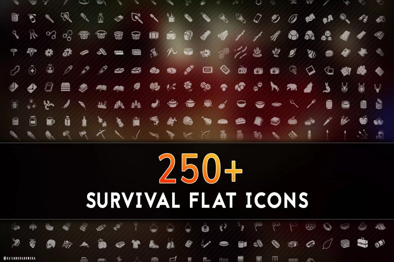 250 Survival Flat Icons📱
