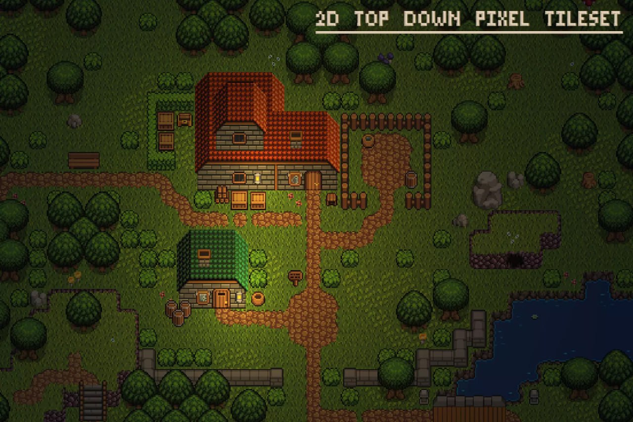 2D Top down pixel tilese📱