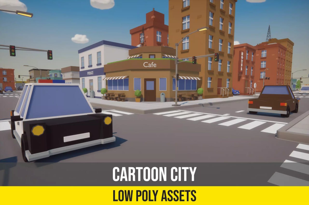 Cartoon Low Poly City Pack📱