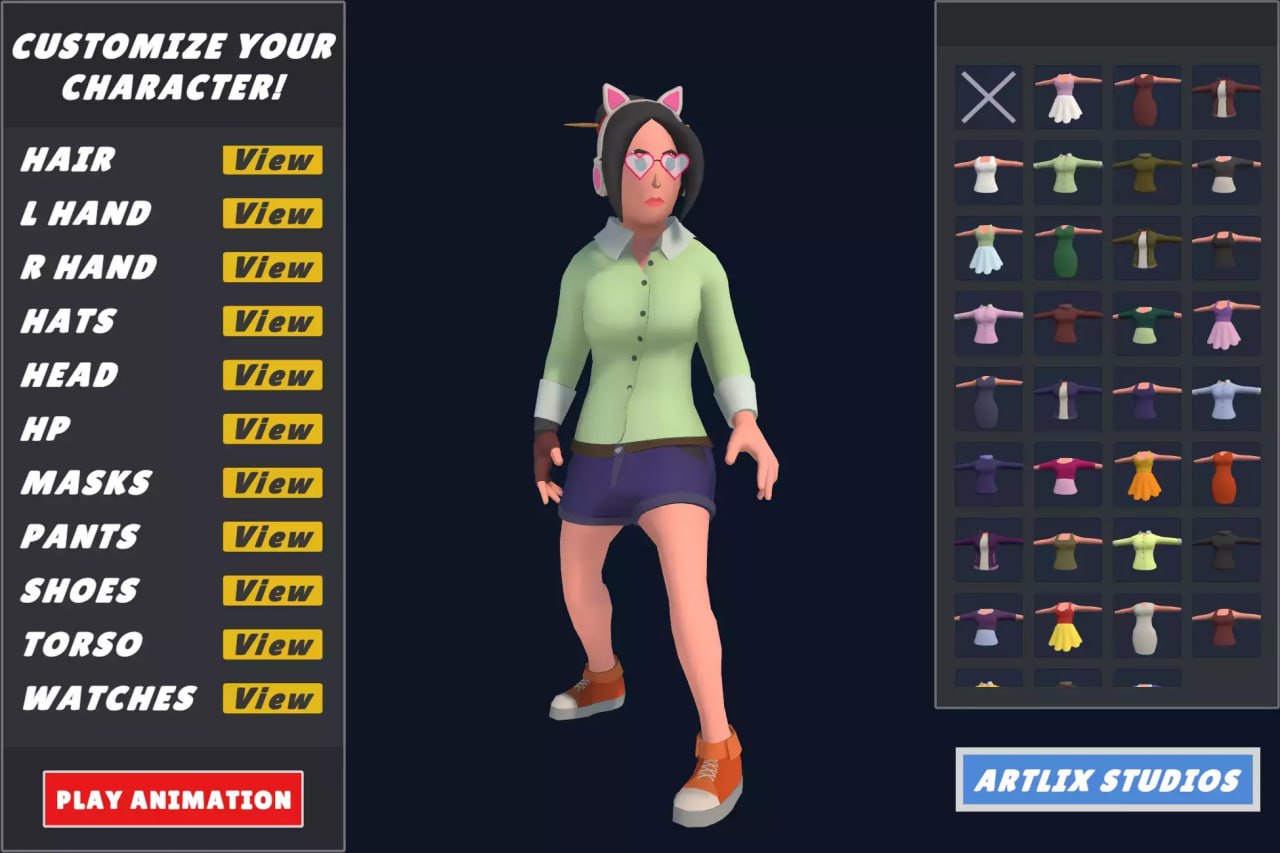 Customizable 3D City Characters Vol 1📱