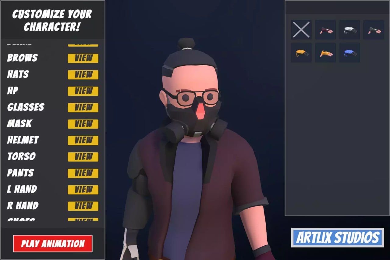 Customizable 3D Cyberpunk Characters Vol 2📱