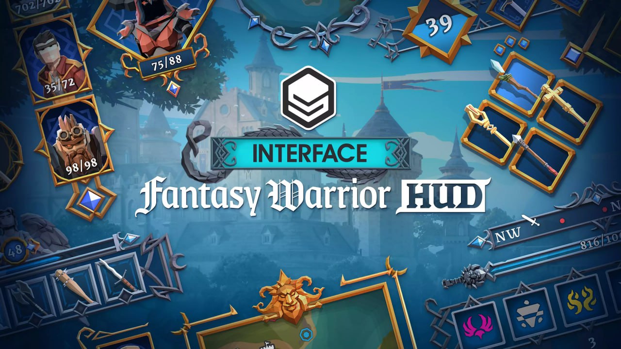 Fantasy Warrior HUD - Synty INTERFACE - GUI📱