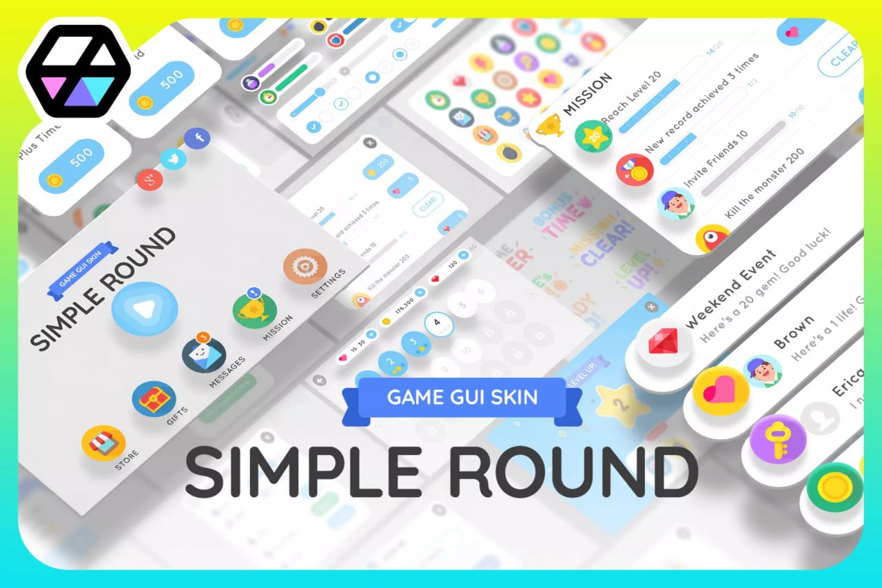GUI Kit - Simple Round📱