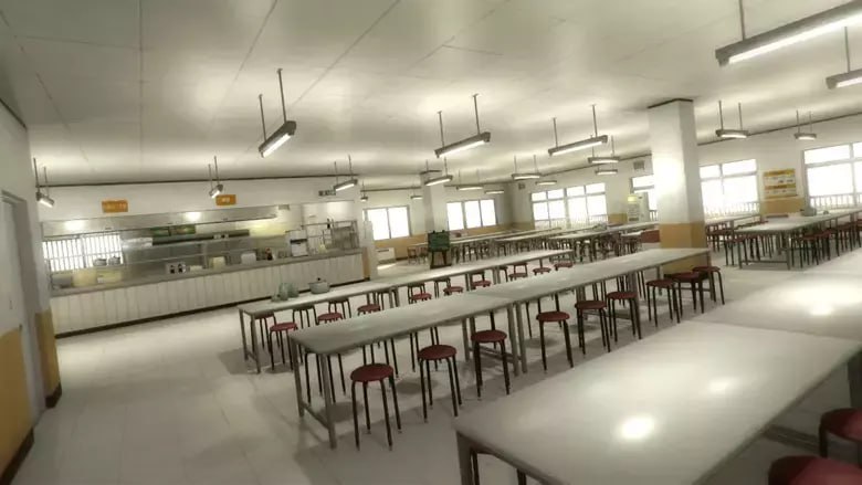 Japanese School Cafeteria📱