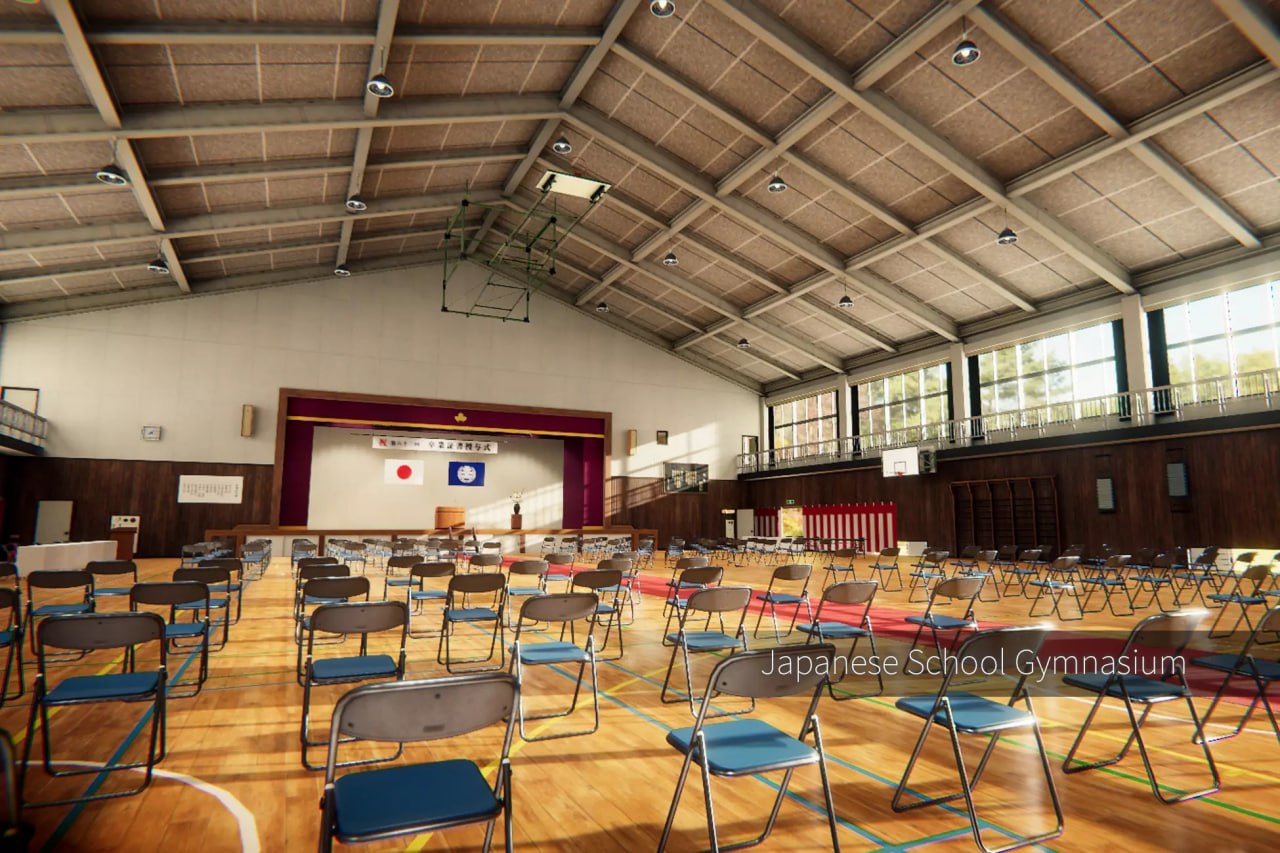 Japanese School Gymnasium📱