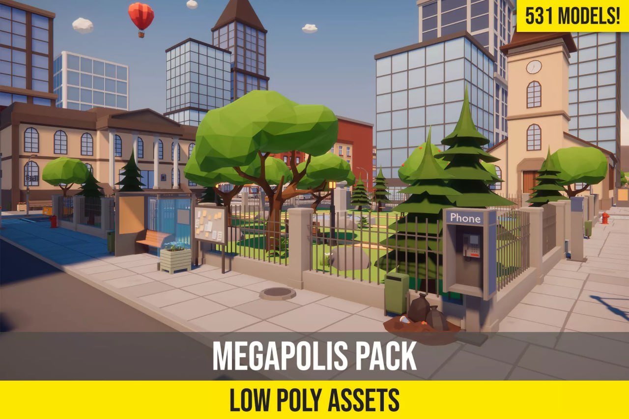 Low Poly Megapolis📱