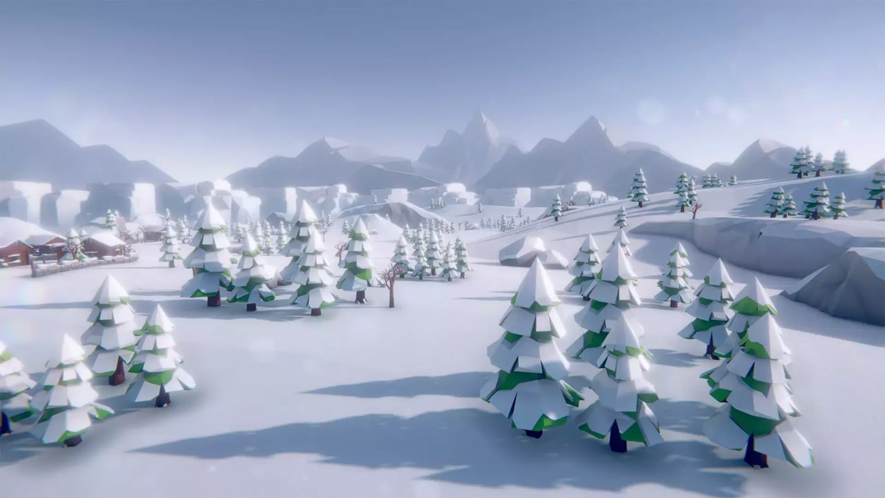 Lowpoly Style Winter Environment📱