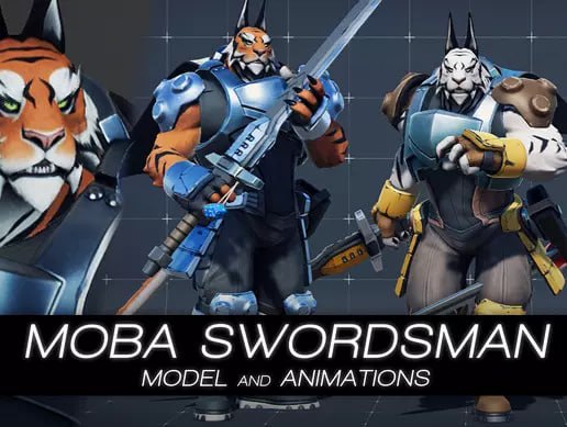 MOBA Swordsman - model animations v1.0📱