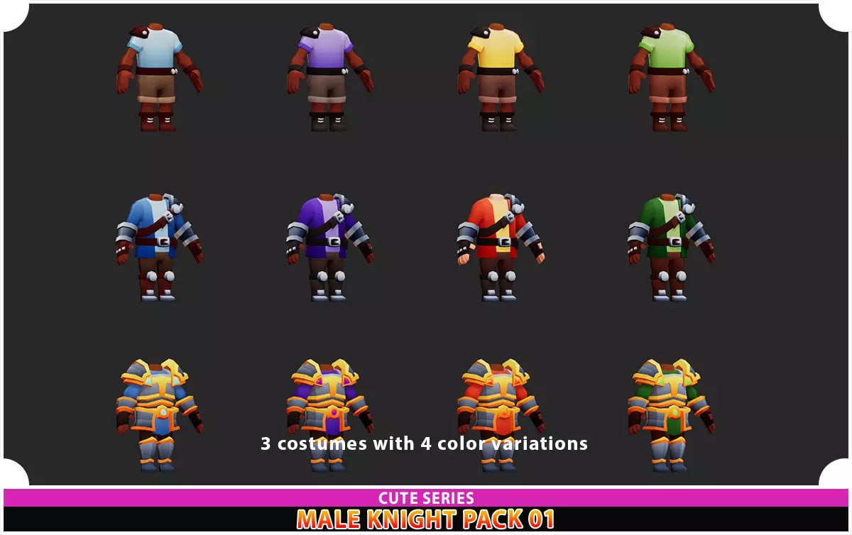 Male Knight Modular Pack 01 Cute Series📱 - изображение 4