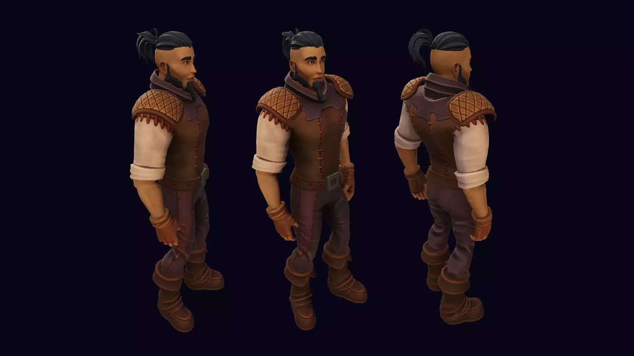 Modular Character - Fantasy RPG Human Male📱