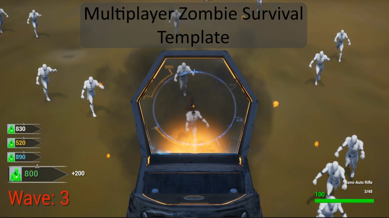 Multiplayer Zombie Survival Template📱