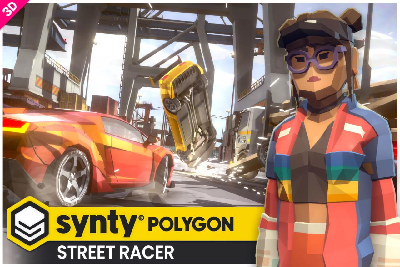 POLYGON - Street Racer - Low Poly 3D Art by Synty📱