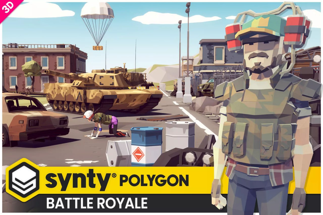 POLYGON Battle Royale - Low Poly 3D Art by Synty📱