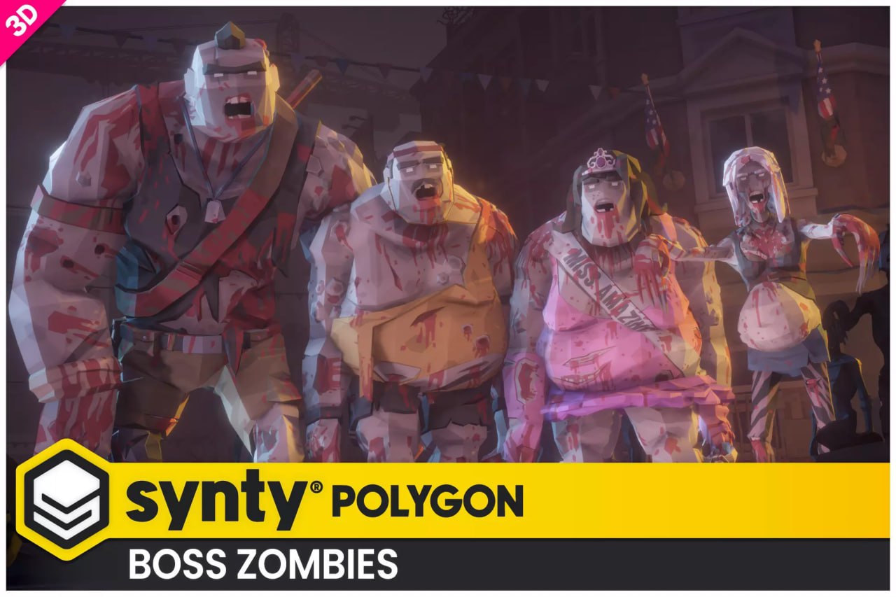 POLYGON Boss Zombies - Low Poly 3D Art by Synty📱