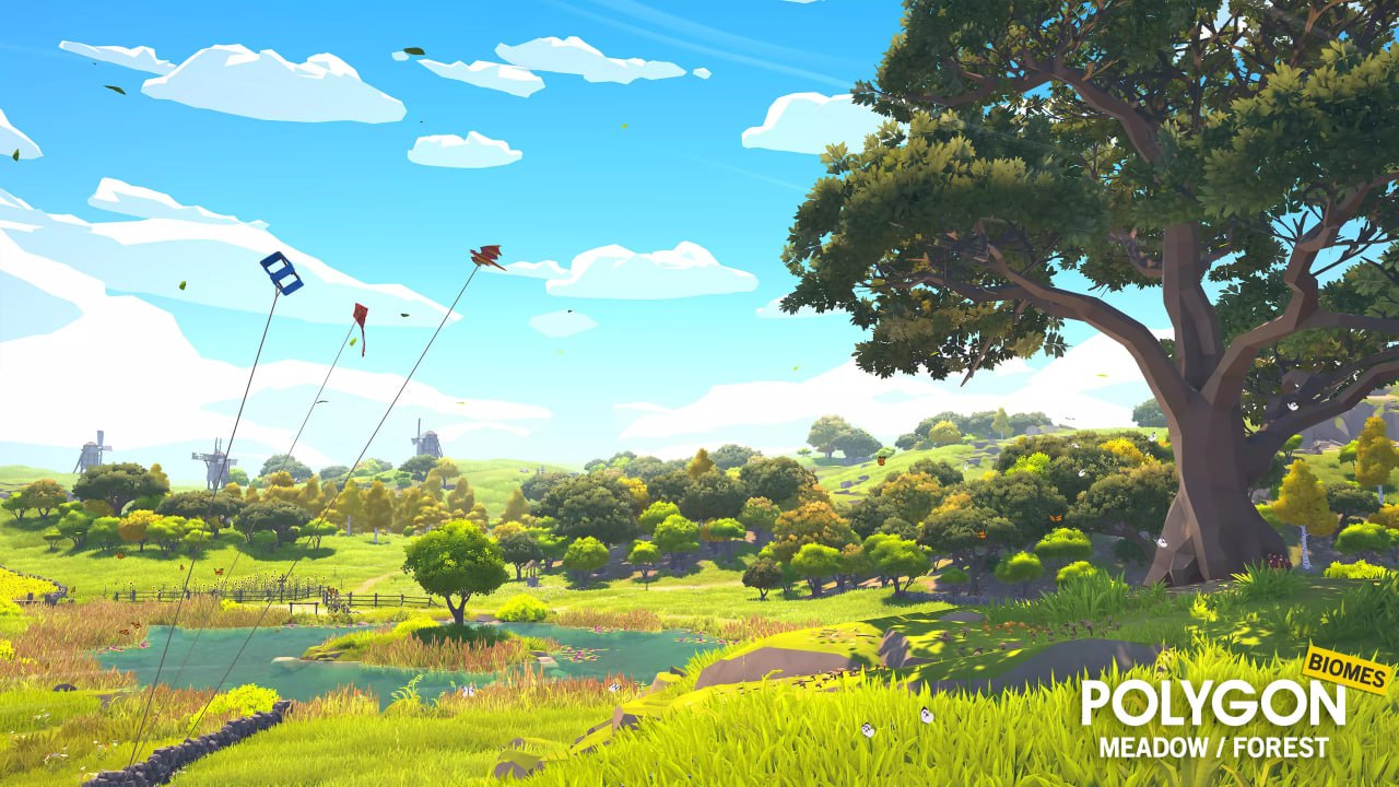 POLYGON Meadow Forest - Nature Biomes - Low Poly 3D Art by Synty📱