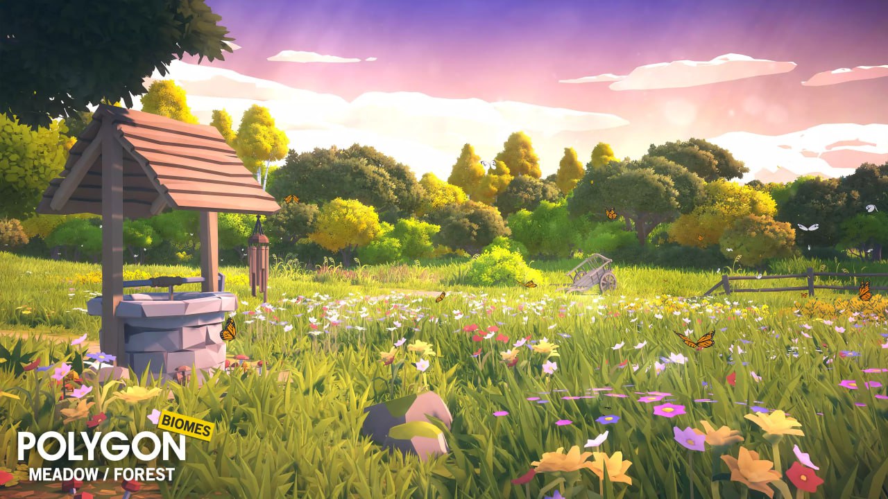 POLYGON Meadow Forest - Nature Biomes - Low Poly 3D Art by Synty📱 - изображение 2