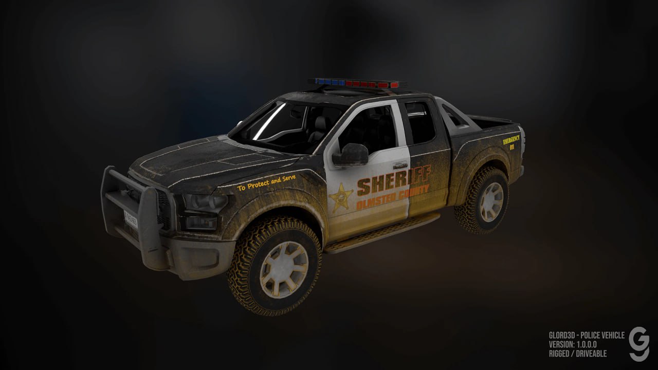 Police Vehicle: (Animated/Driveable)📱