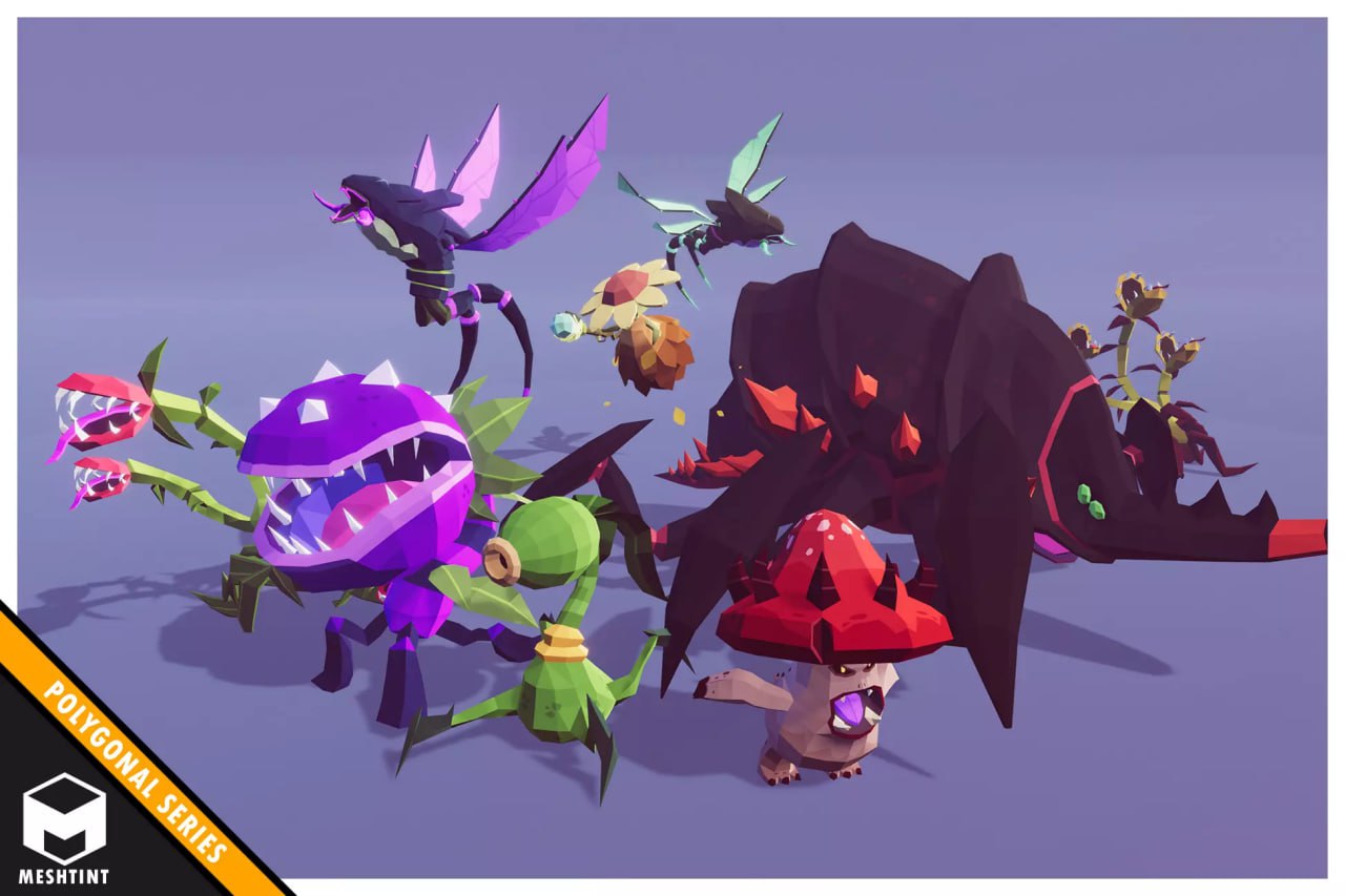 Polygonal Creatures Pack 2📱