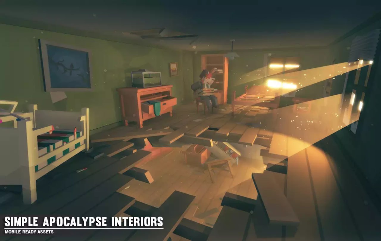 Simple Apocalypse Interiors - Cartoon Assets📱
