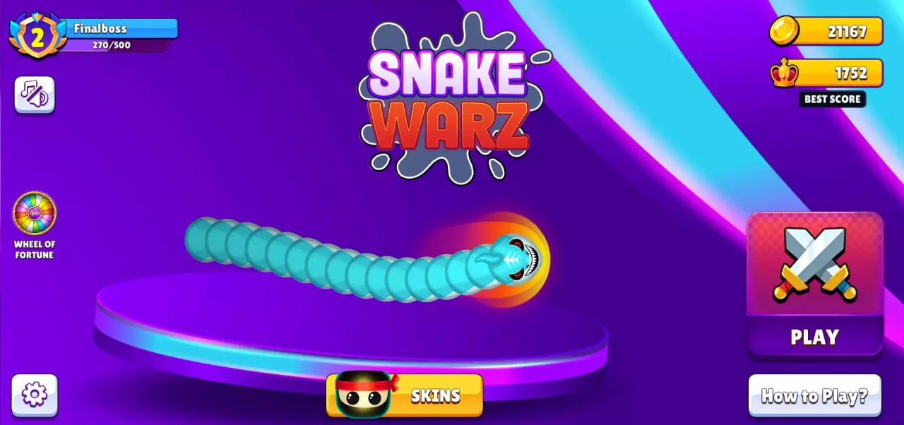 Snake Warz IO (slither, worm) complete game template📱