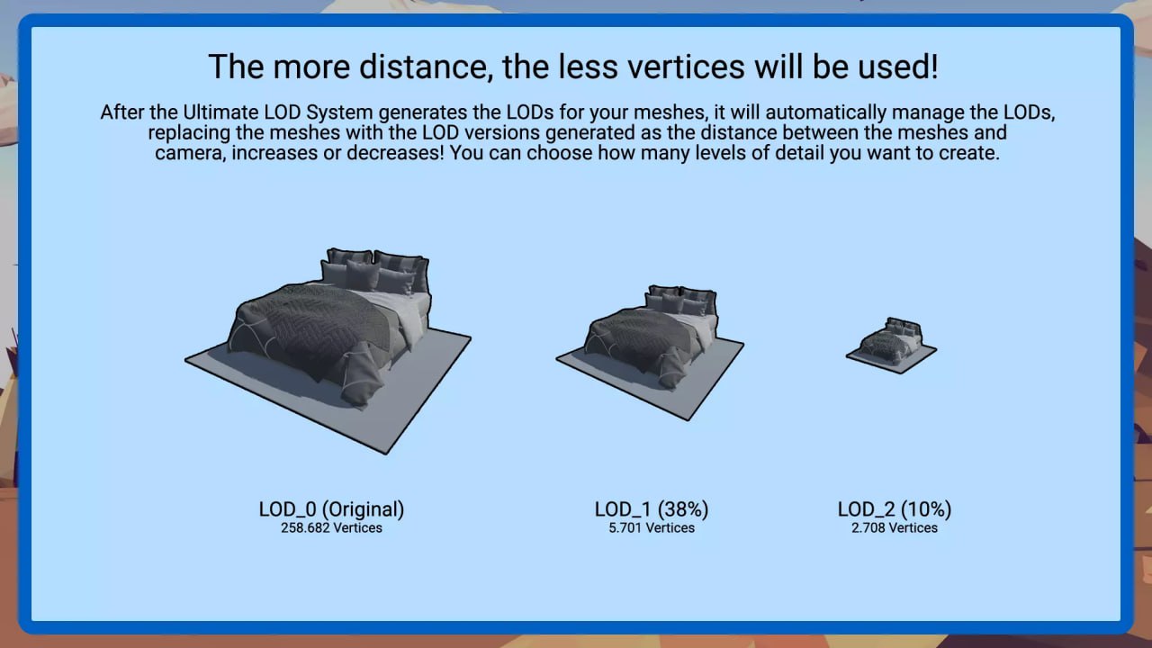 Ultimate LOD System MT - Automatic LOD Generator, Mesh Simplifier & More📱 - изображение 3