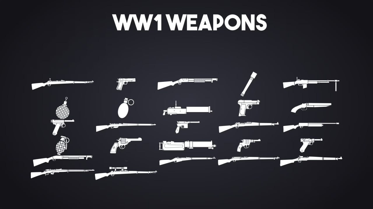 Weapon Icons - (WW1, WW2, Modern) Handcrafted - 2K📱